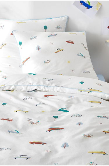 Emiliano 50% Recycled Cotton Duvet Cover Set with Square Pillowcase