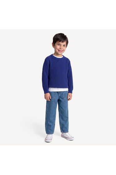 Ribbed Crew Neck Jumper/Sweater