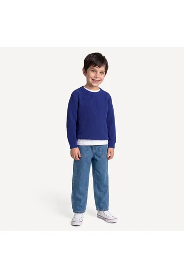 Ribbed Crew Neck Jumper/Sweater