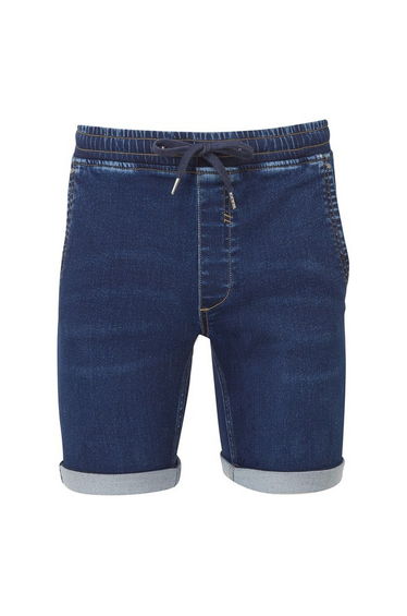Wombat Mens Denim Drawstring Shorts - Blue