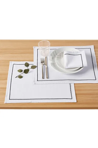 مفرش أطباق قطن و كتان عدد 4