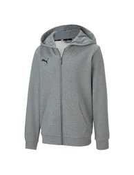 Boy's Puma Juniors TeamGOAL 23 Casuals Hooded Jacket in Grey