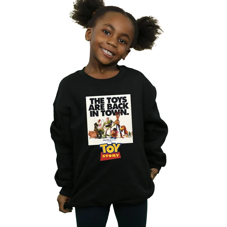 Disney Girls Toy Story Movie Poster Sweatshirt - Black