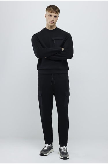 Black Slim Fit Hybrid Joggers