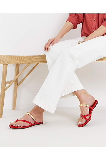 Toe Loop Hardware Sandals Wide