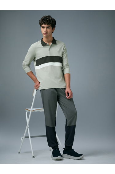 Men Slim Fit Contrast Panel Polo