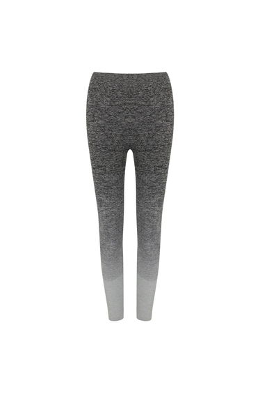 Tombo Womens/Ladies Seamless Fade Out Leggings - Dark Grey/Light Grey Marl