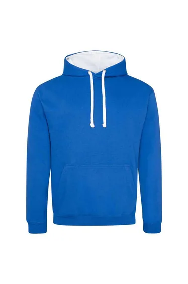 Awdis Womens/Ladies Varsity Hoodie - Royal Blue/Arctic White