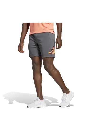 شوررت سايكلينج اديداس رمادي بقصة مستقيمة