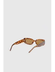 Tortoise Frame Rectangle Sunglasses - brown - 2