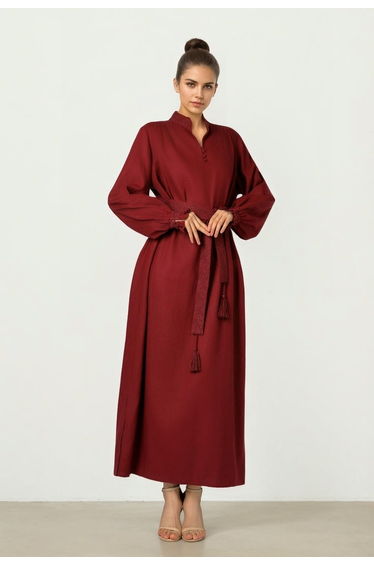Embroidered Linen Dress