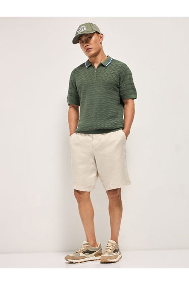 Men Pure Cotton Slim Fit Polo