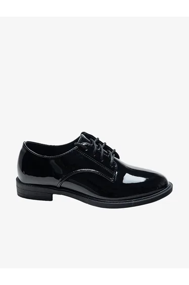 Moustache Black Oxford Laced Dress Shoes