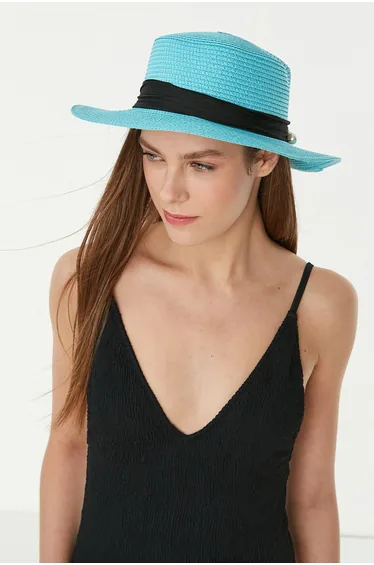 Short Brim Straw Beach Hat