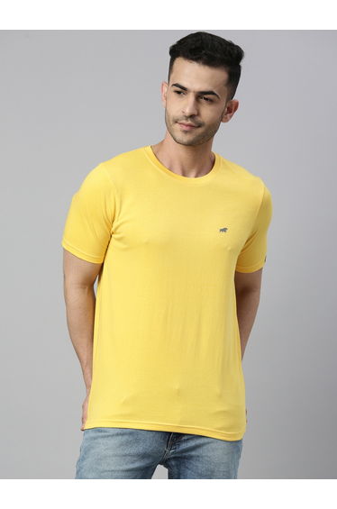 Solid Regular Fit Round Neck T-Shirt