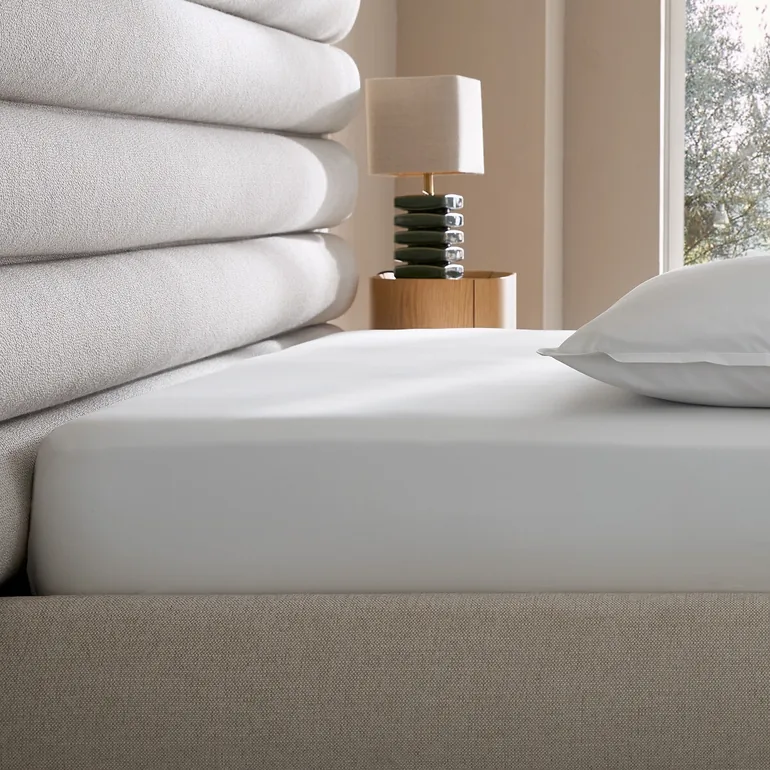 Veneto Cotton Percale Fitted Sheet, 30cm Flap - 3