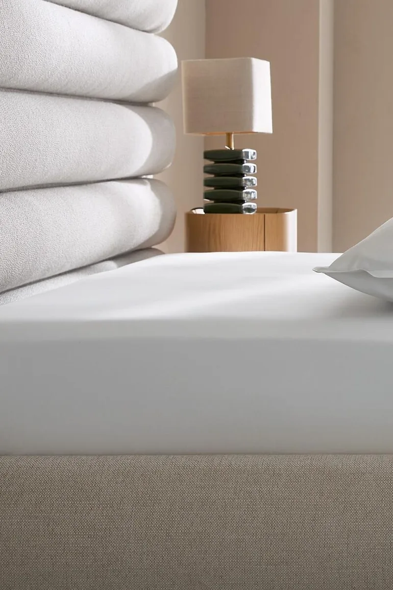 Veneto Cotton Percale Fitted Sheet, 30cm Flap