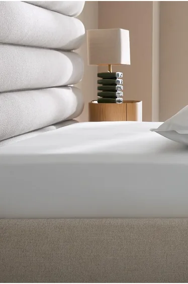 شرشف سرير قطن بحواف مطاطية بإرتفاع 30سم لون رمادي