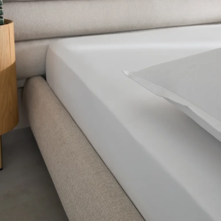 Veneto Cotton Percale Fitted Sheet, 30cm Flap - 2