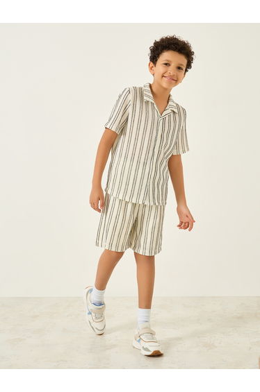 Kids Striped Knit Shorts