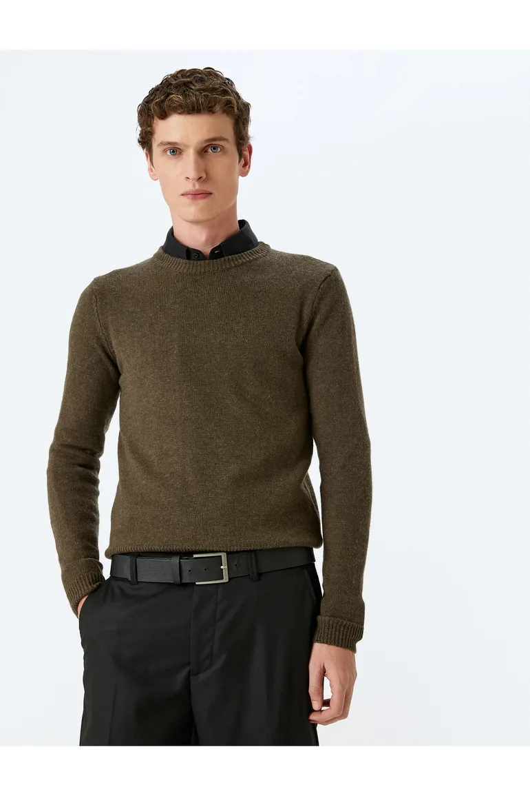 Knitwear Sweater Basic Crew Neck Viscose - 1