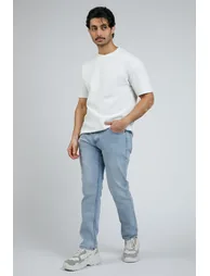 Straight Leg Denim Pants