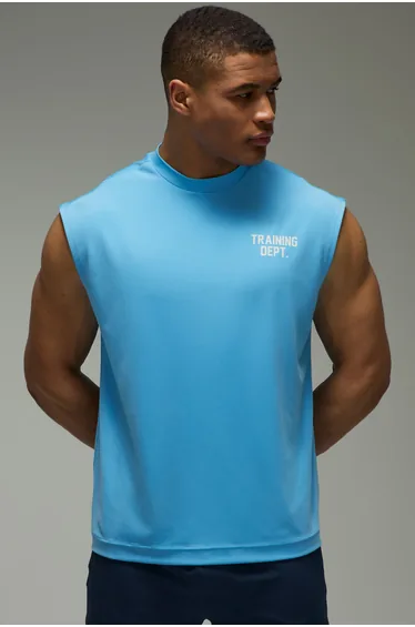 Training Dept Oversized Performance Tank - blue