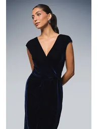 Occasion Velvet Twist Pencil Dress - 1