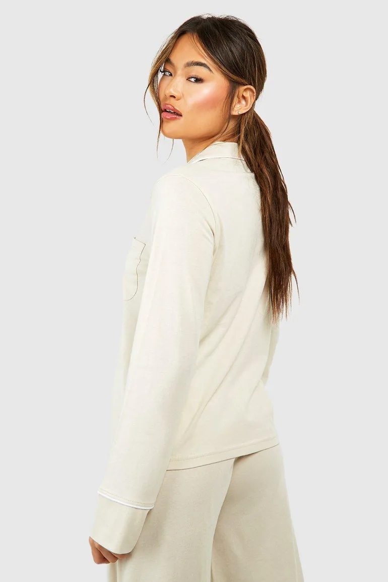 Button Front Lounge Shirt - 1