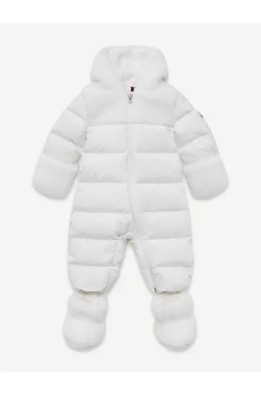 Baby Down Padded Osof Snowsuit in White
