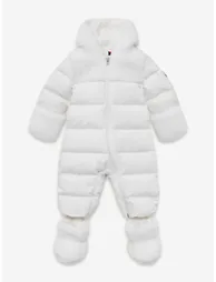 Baby Down Padded Osof Snowsuit in White