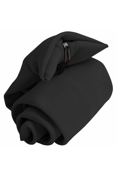 Premier Tie - Mens Plain Workwear Clip On Tie (Pack of 2) - Black