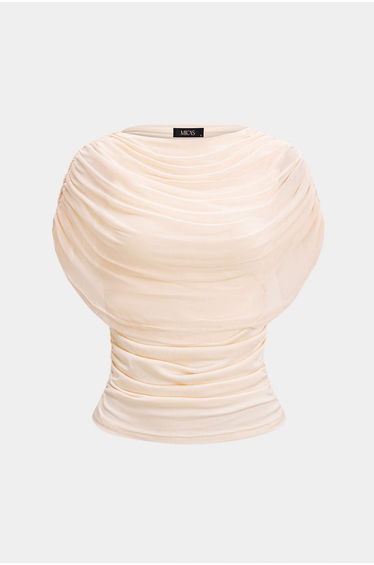 Ruched Sleeveless T-Shirt