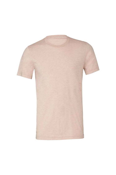 Bella + Canvas Adults Unisex Heather Cvc Short Sleeve T-Shirt - Prism Peach Heather