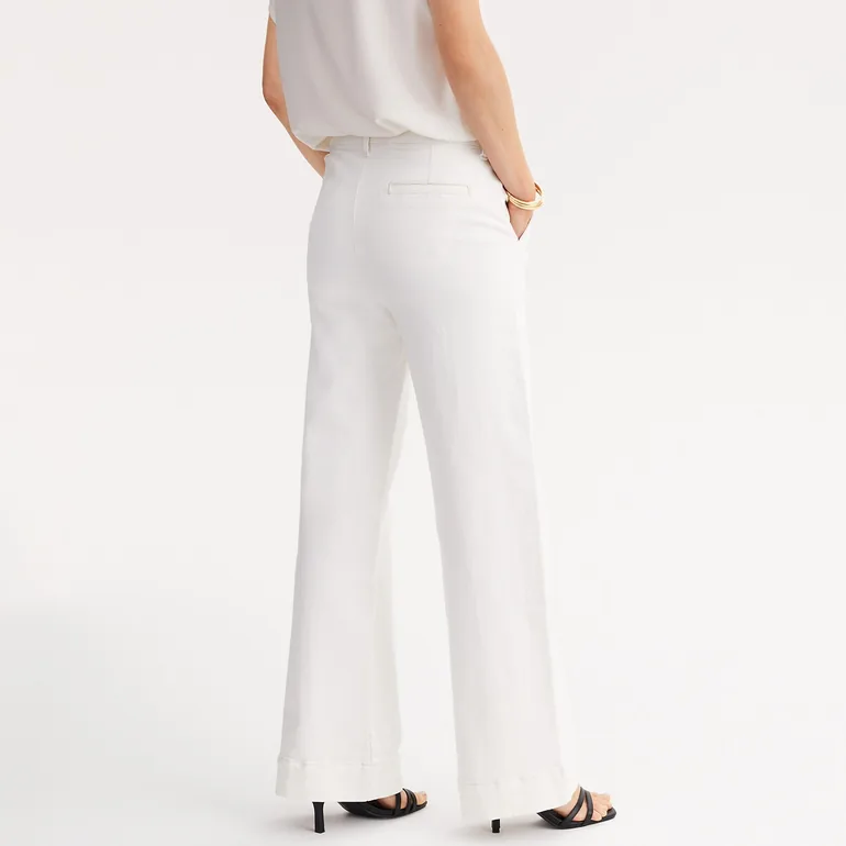 Loose Wide Leg Jeans in Stretch Cotton - 3