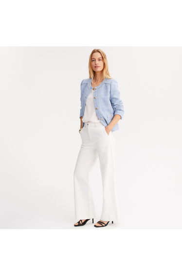 Loose Wide Leg Jeans in Stretch Cotton