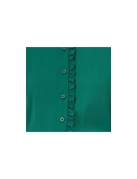 Yumi Green Frill High Neck Shirt - 5