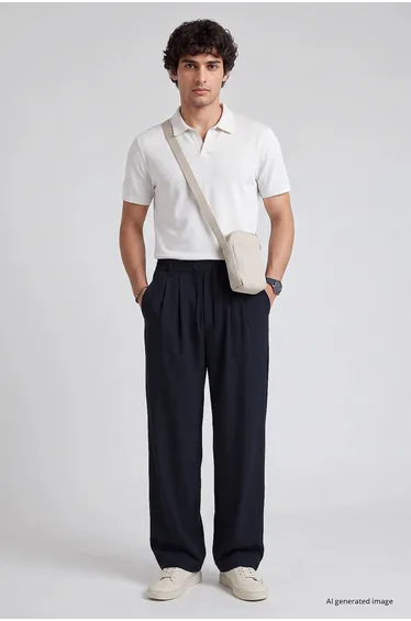 TOMMY Men's Viscose Blend Trousers