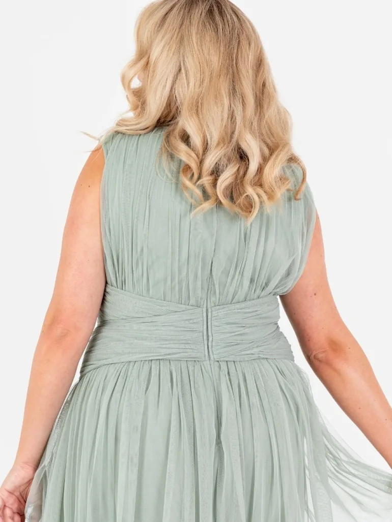 anaya with love green dress Anaya Frosty Green Faux Wrap Maxi Dress – Style for your Shape