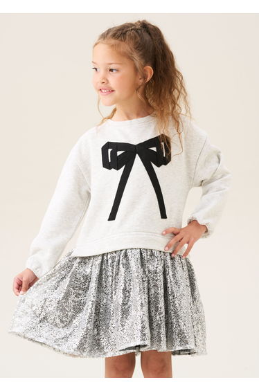 Ella Sequin Skirt Sweat Dress
