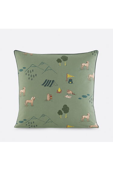 Yosemite Camp Child's Pillowcase in Cotton with Animal Print