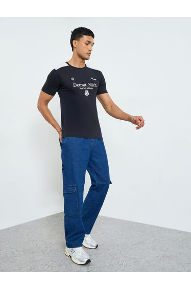 Men Black Graphic Print T-Shirt