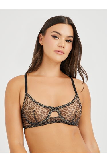 Leopard Print Non-Padded Wired Bra
