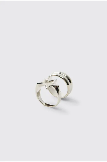 مجموعة خواتم عدد 2 - فضي