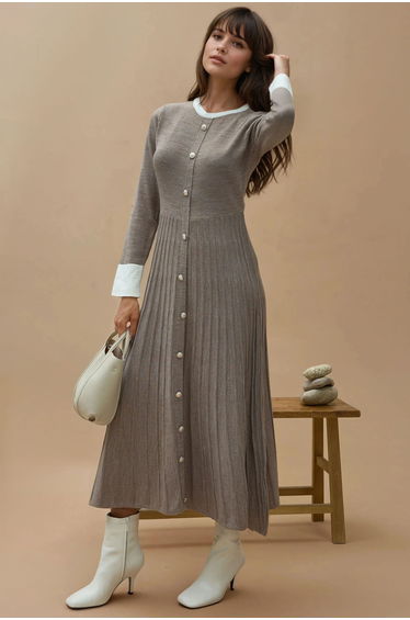 Textured Knit Maxi Dress