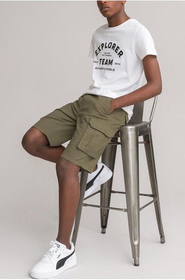 Cotton Utility Bermuda Shorts