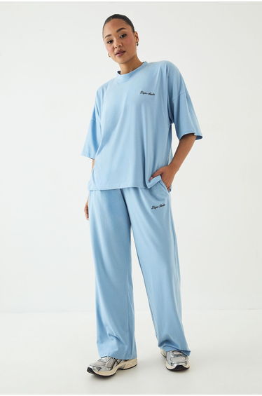 DSGN Studio Lounge Short Sleeve Oversized Supersoft T-Shirt - light blue