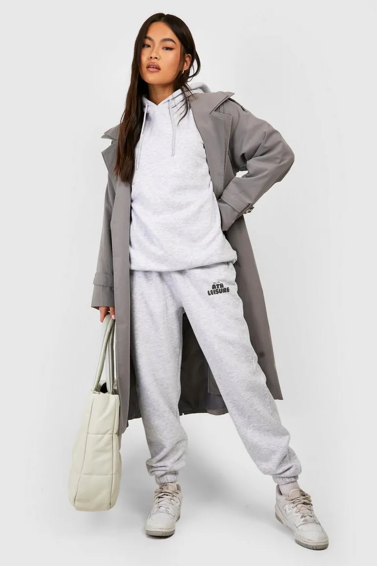 Puff Print Hooded Tracksuit - ash grey - 2
