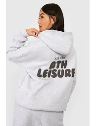 Puff Print Hooded Tracksuit - ash grey - 3