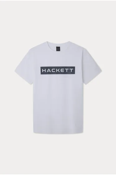 Hackett Sport Essential Box Logo Short Sleeve T-shirt White